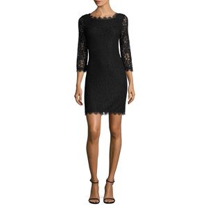 Diane von Furstenberg Zarita 3/4 Sleeve Lace Dress